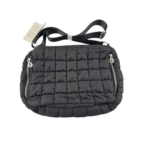 Valentino Orlandi Crossbody Bag Purse Quilted Puffer Black Adjustable Strap NEW - Picture 3 of 9